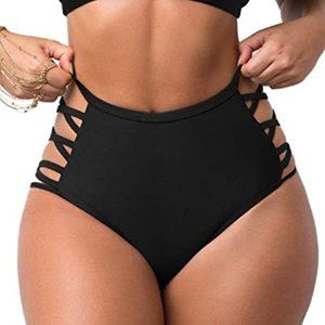 COLO Strappy Sides High Waisted Swimsuit Bottoms
